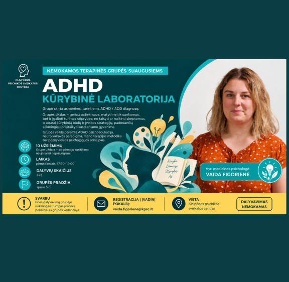 ADHD KŪRYBINĖ LABORATORIJA