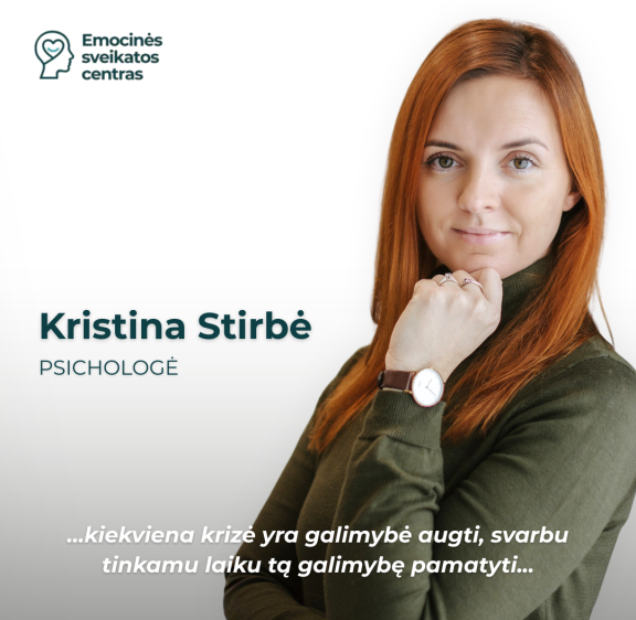 Prie komandos prisijungė medicinos psichologė Kristina Stirbė