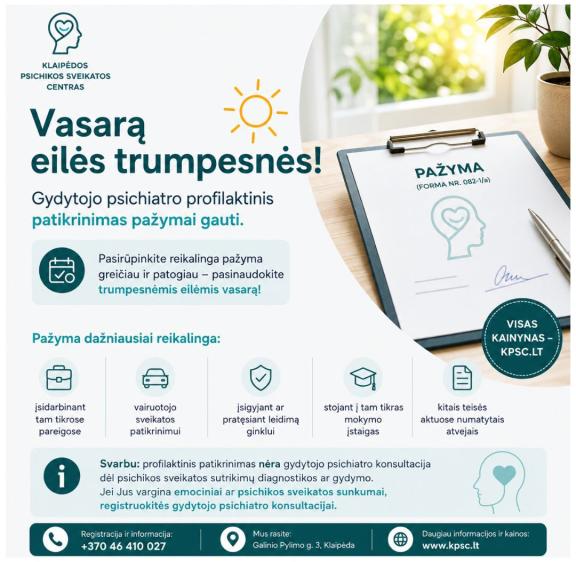 Vasara – puikus metas pasirūpinti reikalingomis pažymomis!
